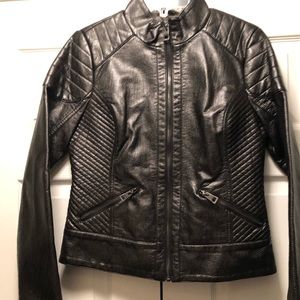 Guess Faux Leather Motorcycle Jacket NWT
